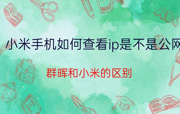 小米手机如何查看ip是不是公网 群晖和小米的区别？